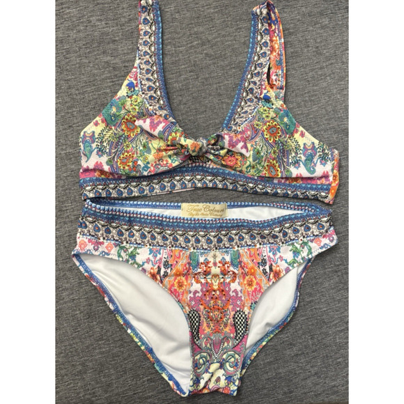 Moda Other - La Moda Clothing Women's Knotted Floral Bikini Set Size Small